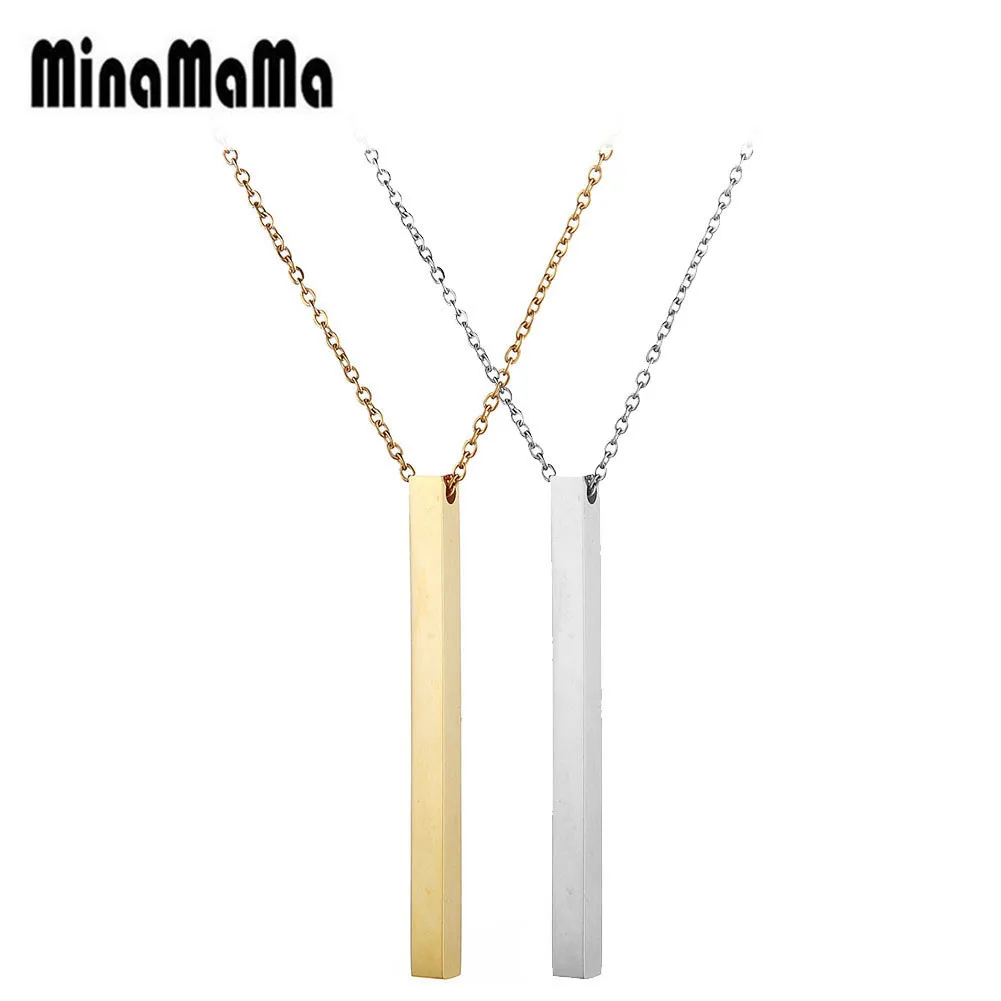 Fashion Long Pendants Necklaces Minimalist Jewelry Rose Gold Color Stainless Steel Square Bar Necklace For Woman Men
Fashion Long Pendants Necklaces Minimalist Jewelry Rose Gold Color Stainless Steel Square Bar Necklace For Woman Men