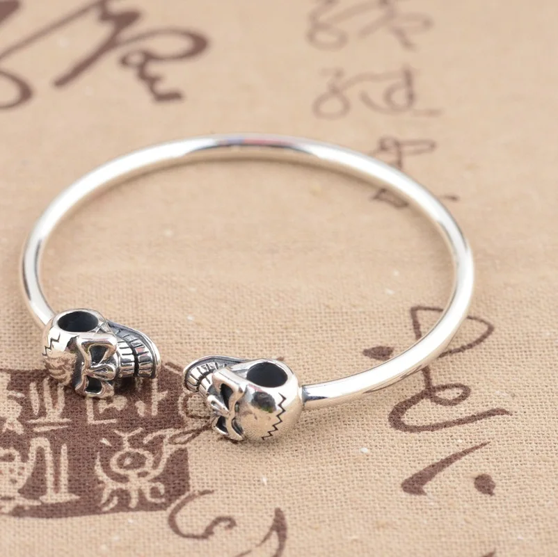 Sterling 925 Silver Vintage Double Skull Bracelet for Men Women Anniversary Party Gift Skeleton Open Punk Jewelry Decoration
Sterling 925 Silver Vintage Double Skull Bracelet for Men Women Anniversary Party Gift Skeleton Open Punk Jewelry Decoration