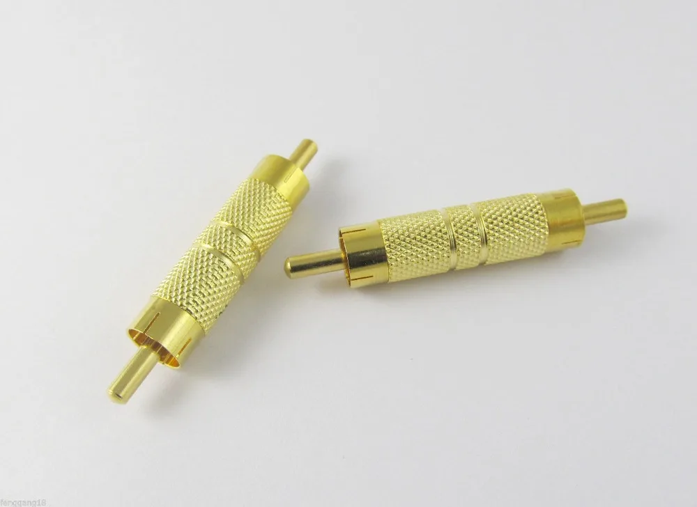 2pcs RCA Phono Male to RCA Male Plug Cable Coupler AV Audio Adapter Convertor Gold
2pcs RCA Phono Male to RCA Male Plug Cable Coupler AV Audio Adapter Convertor Gold
