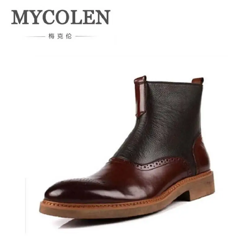 MYCOLEN Ankle Boots Men Leather Slip On Front Men Shoes Vintage Brogues Print Winter Shoes Men High Top Zipper Black Boots
MYCOLEN Ankle Boots Men Leather Slip On Front Men Shoes Vintage Brogues Print Winter Shoes Men High Top Zipper Black Boots