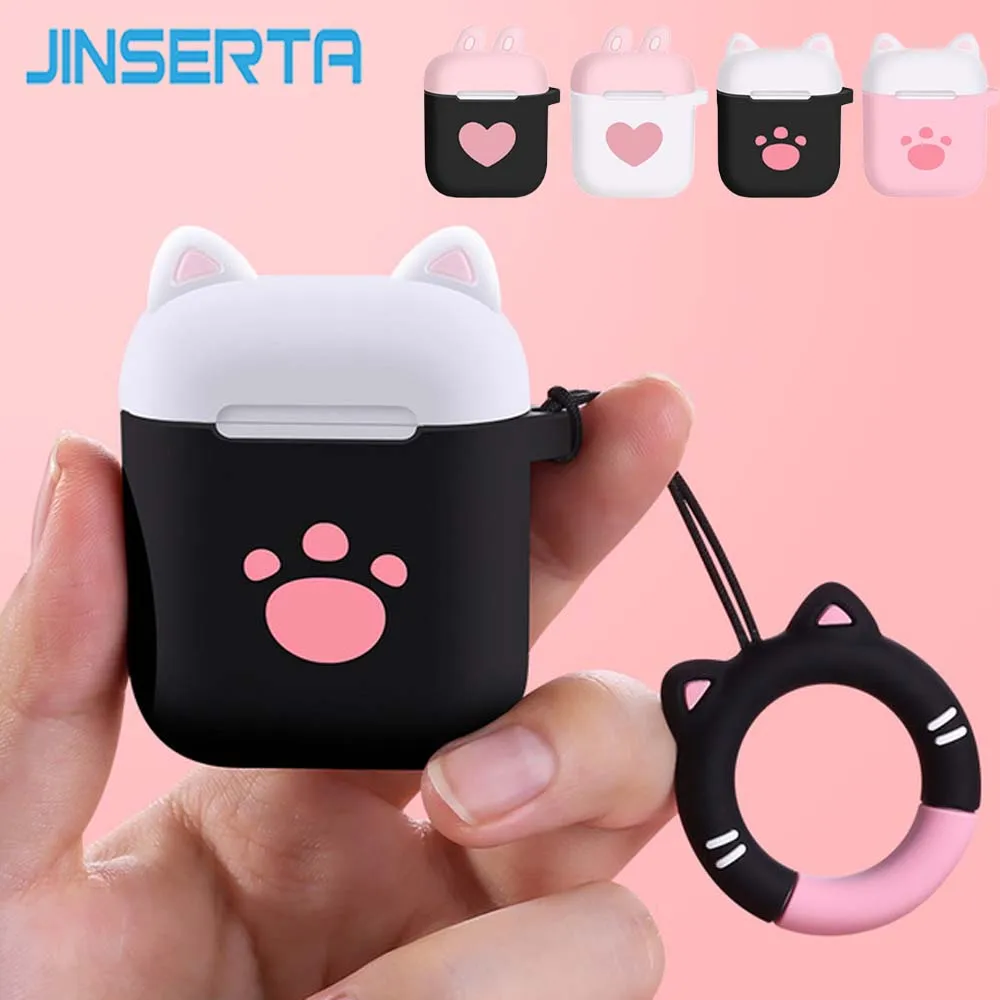 JINSERTA Bluetooth Earphone Cute Silicone Case for Airpods Accessories 3D Animal Case TWS Protective Cover Anti-lost Decor
JINSERTA Bluetooth Earphone Cute Silicone Case for Airpods Accessories 3D Animal Case TWS Protective Cover Anti-lost Decor