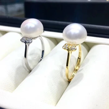 925 Sterling Silver Gold Color Adjustable Pearl Ring Settings Findings Mountings Parts for Oyster Pearl Corals Jade Beads Stones
925 Sterling Silver Gold Color Adjustable Pearl Ring Settings Findings Mountings Parts for Oyster Pearl Corals Jade Beads Stones