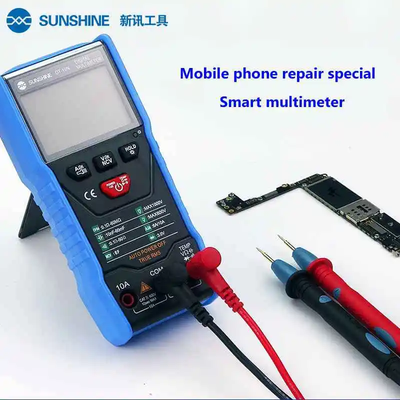 SUNSHINE Digital Multimeter Mobile Phone Repair Special Multimeter AC DC Voltmeter Ammeter Tester Handheld Meter Large Screen
SUNSHINE Digital Multimeter Mobile Phone Repair Special Multimeter AC DC Voltmeter Ammeter Tester Handheld Meter Large Screen