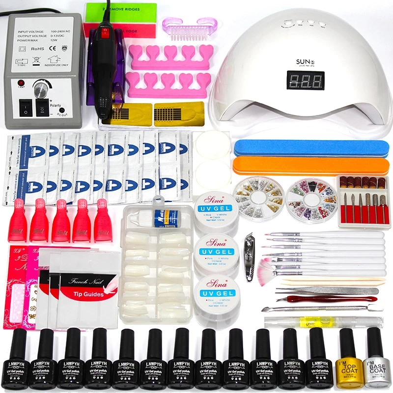 Nail kit 27/10colors Nail Gel Polish Set Kit For Manicure Gel Varnish Nail Art Set24/54W UV Lamp Nail Dryer electic drill set
Nail kit 27/10colors Nail Gel Polish Set Kit For Manicure Gel Varnish Nail Art Set24/54W UV Lamp Nail Dryer electic drill set