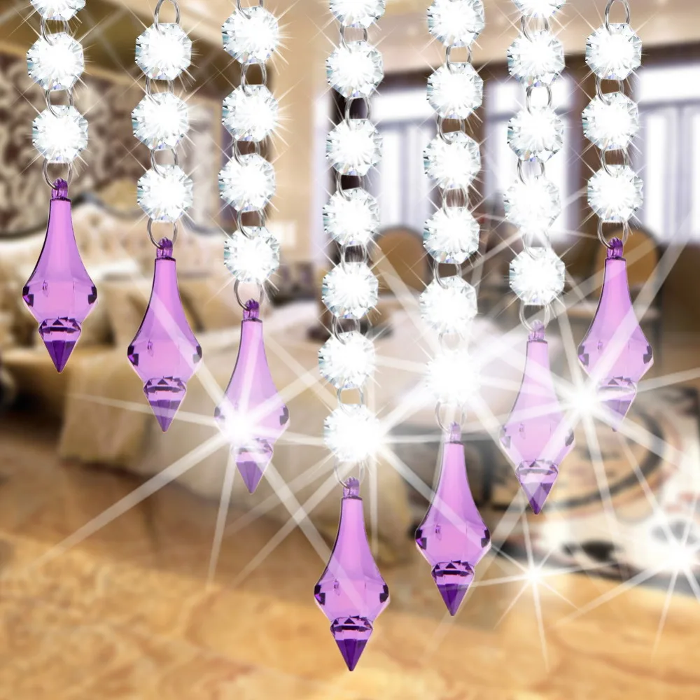 10pcs /pack Crystal 14mm octagonal beads string Acrylic water droplets pendant hanging decoration beads curtain ornaments purple
10pcs /pack Crystal 14mm octagonal beads string Acrylic water droplets pendant hanging decoration beads curtain ornaments purple