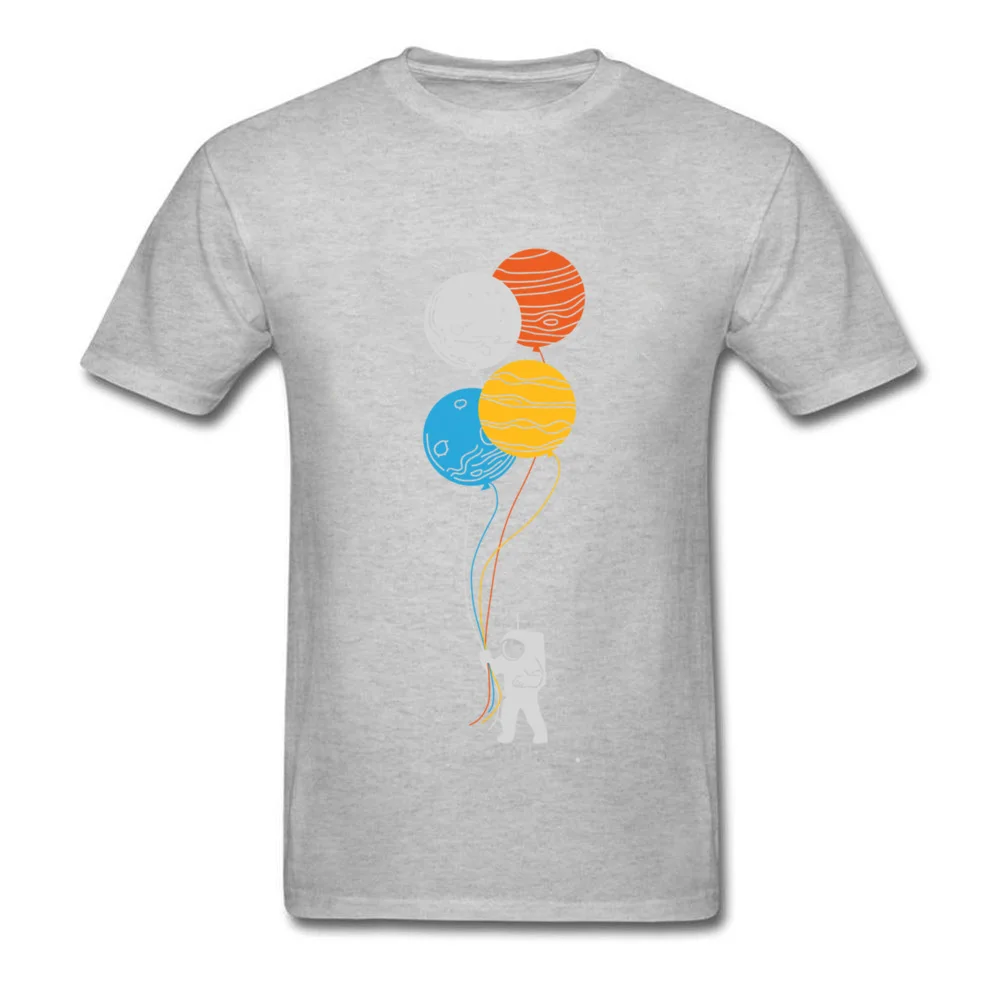 Printing celestial balloons 11989 Crewneck T-shirts Summer Tops Tees Short Sleeve for Male Dominant 100% Cotton Cool T Shirts celestial balloons 11989 grey
