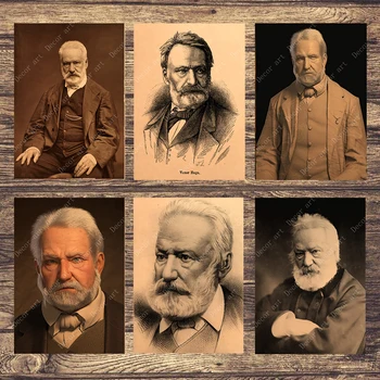 France Victor Hugo Canvas Painting Vintage Wall Pictures Kraft Posters Coated Wall Stickers Home Decoration Gift
France Victor Hugo Canvas Painting Vintage Wall Pictures Kraft Posters Coated Wall Stickers Home Decoration Gift
