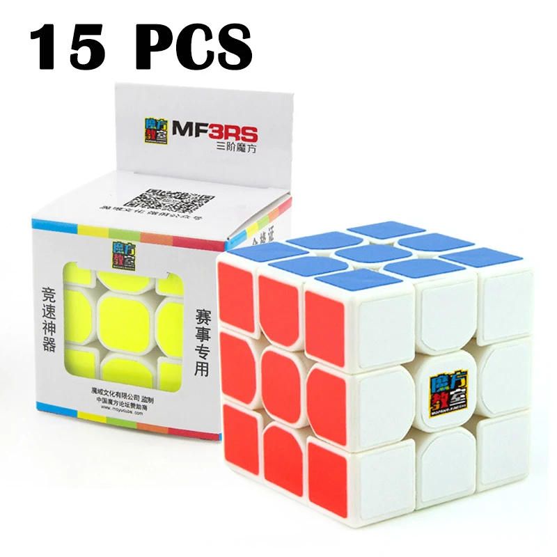 

15PCS MoYu MF3RS Professional Competition Magic cube Smooth White Colorful Sticker Puzzle Classic Toys Three-layered Neo Cube
