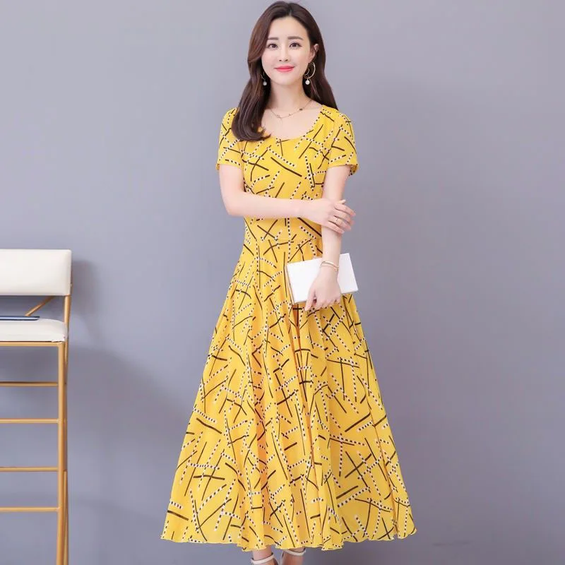 Summer Women Boho A-line Chiffon Maxi Dress Female Floral Printed O Neck Zippers Vestidos Lady Party Elegant Slim Dress DF2541
Summer Women Boho A-line Chiffon Maxi Dress Female Floral Printed O Neck Zippers Vestidos Lady Party Elegant Slim Dress DF2541