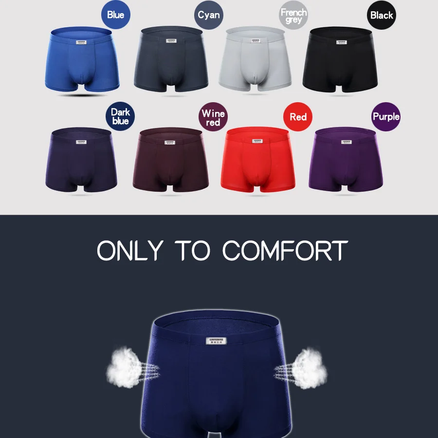 LIONZONE Men Boxer Shorts Brand Quality Sexy Underwear Modal Male Comfortable Solid Panties Underpants Cueca Boxers 14