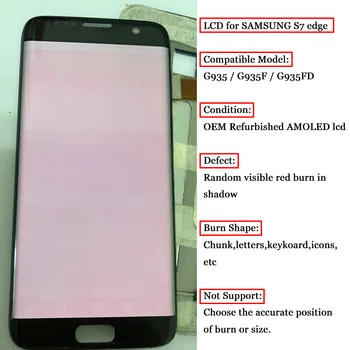 AMOLED LCD Replacement For Samsung Galaxy S7 edge G935 G935F LCD Display Screen Digitizer Assembly 5.5 inch+Red Burn-in Shadow
AMOLED LCD Replacement For Samsung Galaxy S7 edge G935 G935F LCD Display Screen Digitizer Assembly 5.5 inch+Red Burn-in Shadow