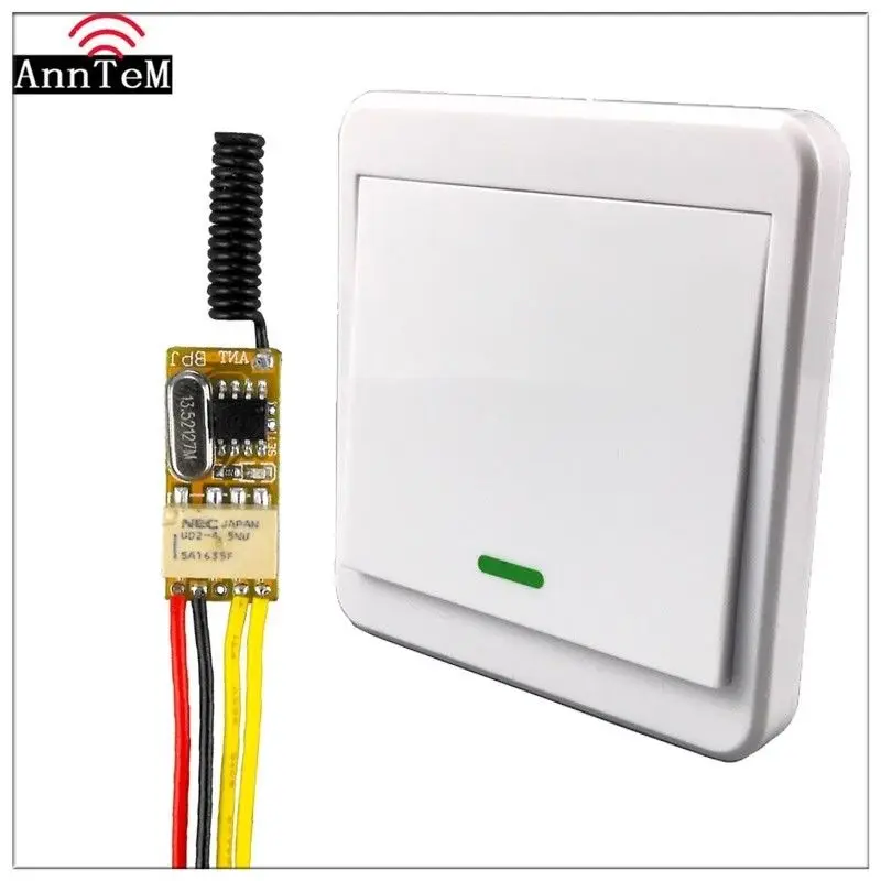 433 MHz RF Wireless Remote Control Switch Mini Small Relay Circuit Module 3.7v 5v 6v 9v 12v Battery Power Momentary Controller
433 MHz RF Wireless Remote Control Switch Mini Small Relay Circuit Module 3.7v 5v 6v 9v 12v Battery Power Momentary Controller