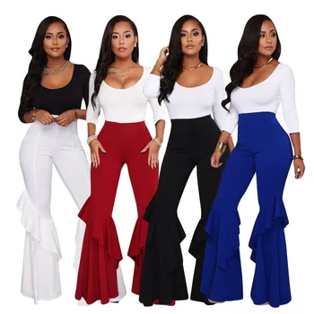 Fashion 2019 New Elegant Irregular Ruffles High Waist Pants Women Streetwear Solid Flare Pants Casual Long Trouser
Fashion 2019 New Elegant Irregular Ruffles High Waist Pants Women Streetwear Solid Flare Pants Casual Long Trouser