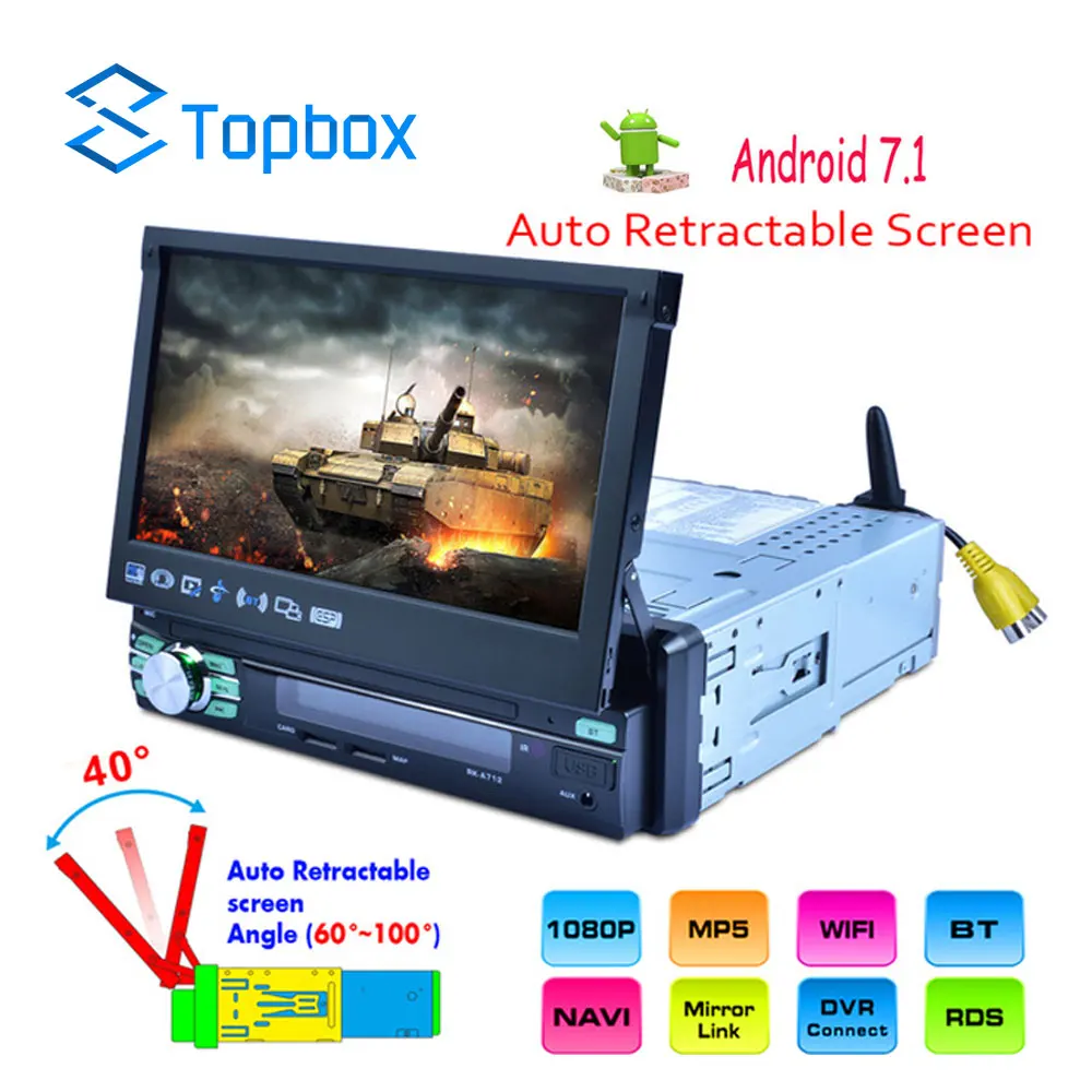 Topbox 1Din Android 7'' Car Radio GPS Navigation MP5 Multimedia Player Bluetooth Touch Screen Autoradio Mirror Link Audio Stereo
Topbox 1Din Android 7'' Car Radio GPS Navigation MP5 Multimedia Player Bluetooth Touch Screen Autoradio Mirror Link Audio Stereo