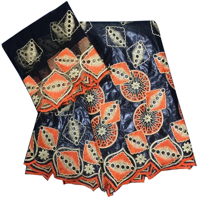 Free shipping (5+2 yards/set) Black orange African lace fabric bazin fabric with embroidery plus scarf net lace for dress BZL30
Free shipping (5+2 yards/set) Black orange African lace fabric bazin fabric with embroidery plus scarf net lace for dress BZL30
