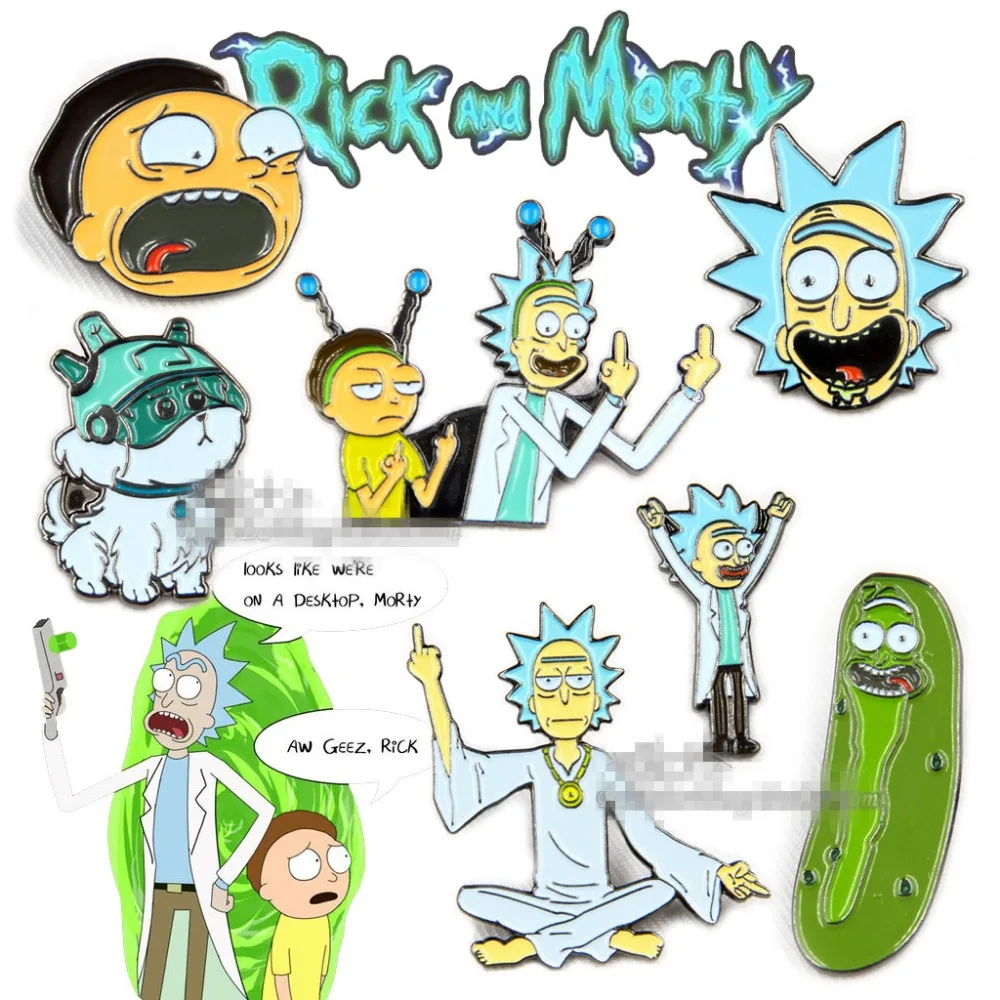 7pcs/lot cartoon Rick and Morty metal Metal Peguin Donkey Pattern tree house rabbit badge
7pcs/lot cartoon Rick and Morty metal Metal Peguin Donkey Pattern tree house rabbit badge