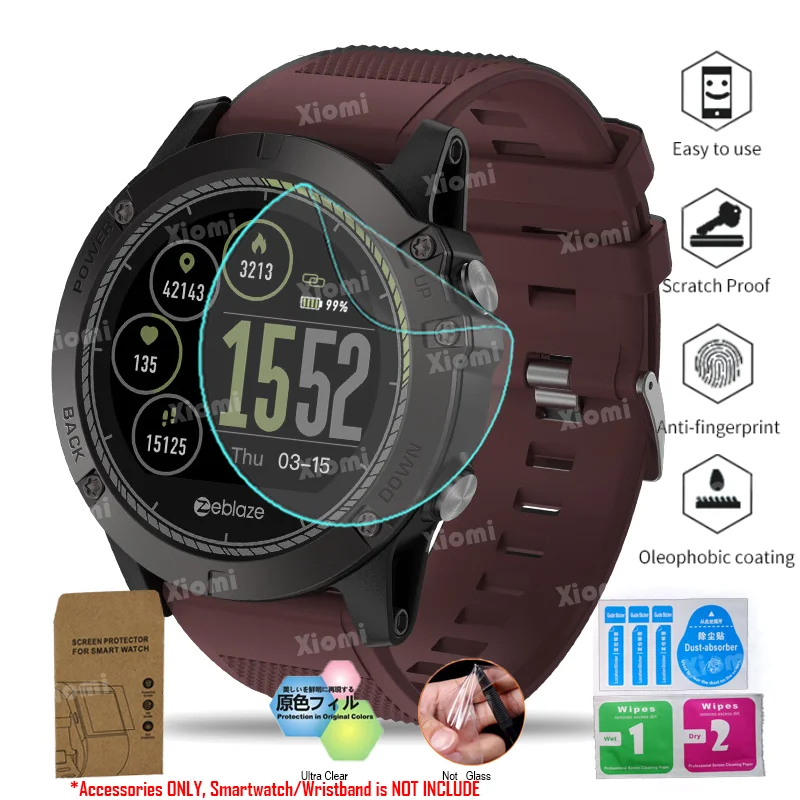 10Pcs/Lot(5Films+5Wipes)For Zeblaze Vibe3 HR Smartwatch Vibe 3HR Bluetooth Screen Protector Cover Tempered Glass Protective Film
10Pcs/Lot(5Films+5Wipes)For Zeblaze Vibe3 HR Smartwatch Vibe 3HR Bluetooth Screen Protector Cover Tempered Glass Protective Film