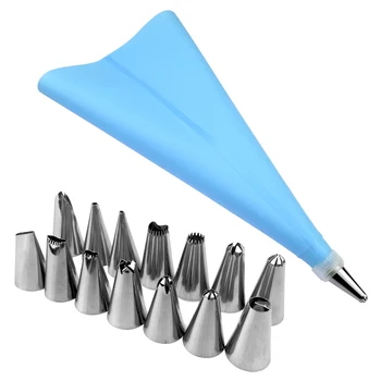 New Arrival 16Pcs/set DIY 31cm Length Silicone Ice Piping Cream Pastry Bag Cake Decorating Squeeze Cream Cake Baking Tools
New Arrival 16Pcs/set DIY 31cm Length Silicone Ice Piping Cream Pastry Bag Cake Decorating Squeeze Cream Cake Baking Tools