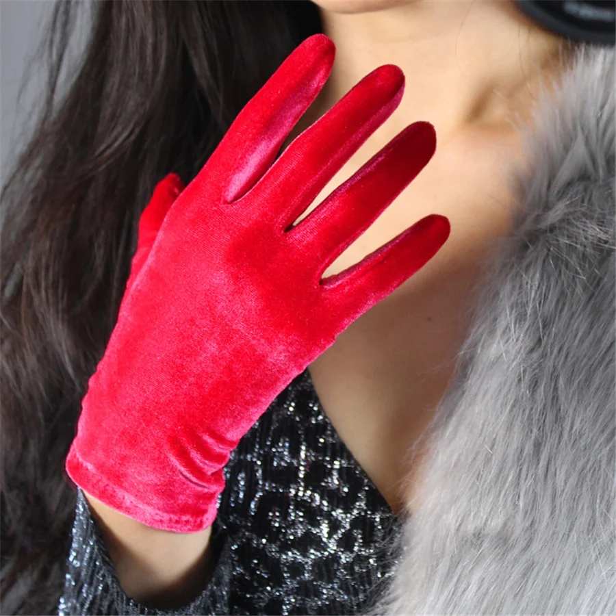 Velvet Short Gloves 22cm Pink Rose Red Female Models High Elastic Velvet Gold Velvet Touch Screen SRMH22
Velvet Short Gloves 22cm Pink Rose Red Female Models High Elastic Velvet Gold Velvet Touch Screen SRMH22