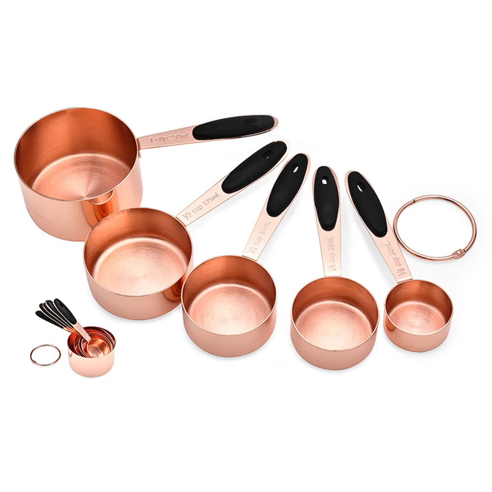 5 Pcs / Set Rose Gold Stainless Steel Measuring Cup DIY Coffee Salt Suger Baking Tools Kitchen Accessories
5 Pcs / Set Rose Gold Stainless Steel Measuring Cup DIY Coffee Salt Suger Baking Tools Kitchen Accessories