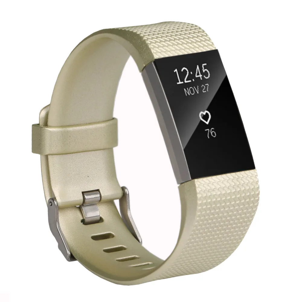 Honecumi For Fitbit Charge 2 Band Gold Soft Silicone Replacement Wrist Bracelet for Fit Bit Charge2 Smart Watch Small Large
Honecumi For Fitbit Charge 2 Band Gold Soft Silicone Replacement Wrist Bracelet for Fit Bit Charge2 Smart Watch Small Large