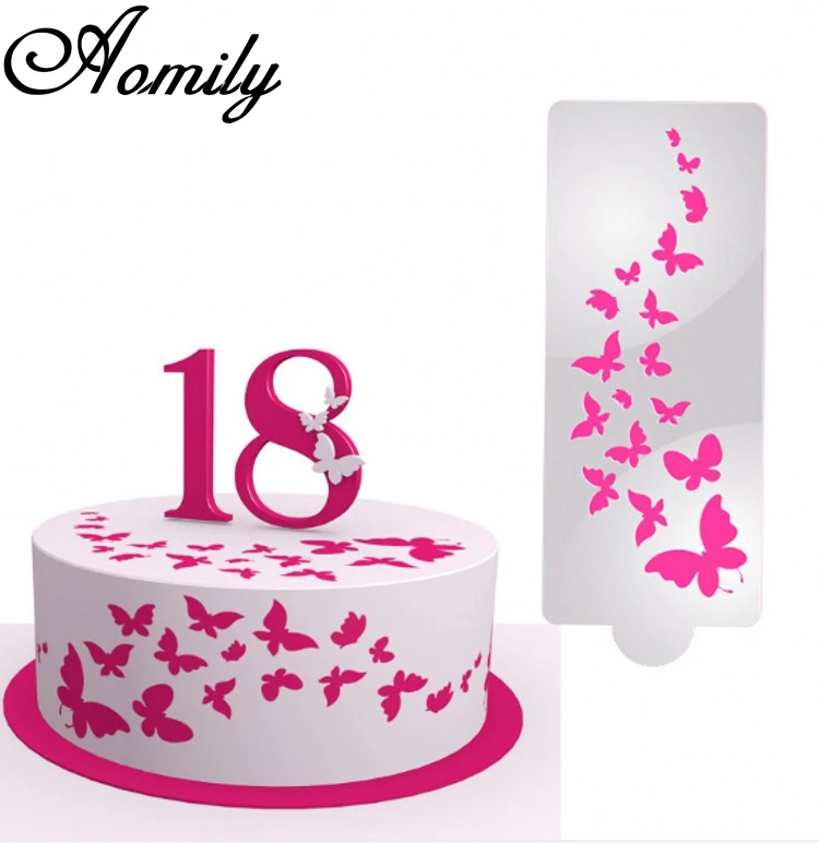 Aomily Butterfly Art Cake Stencil Airbrush Plastic Painting Art Mold Cookies Fondant Molds DIY Cake Mousse Brim Decorating Tool
Aomily Butterfly Art Cake Stencil Airbrush Plastic Painting Art Mold Cookies Fondant Molds DIY Cake Mousse Brim Decorating Tool