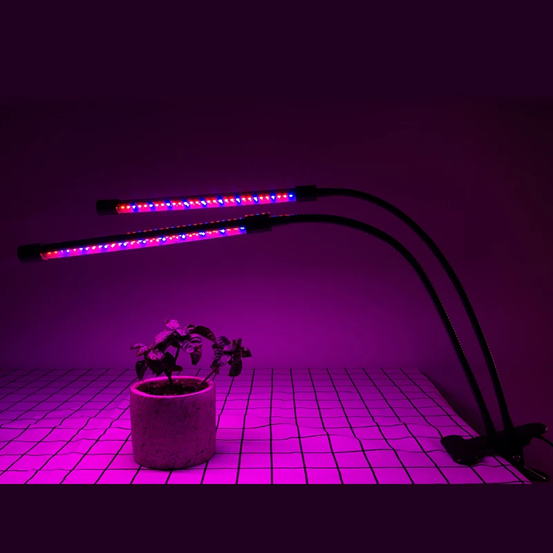LED Grow Light 3 Timing Modes Function Dimmable 360 Flexible Dual Head Full Spectrum Lamp for Plant Grow USB US EU Plug 85-265V
LED Grow Light 3 Timing Modes Function Dimmable 360 Flexible Dual Head Full Spectrum Lamp for Plant Grow USB US EU Plug 85-265V