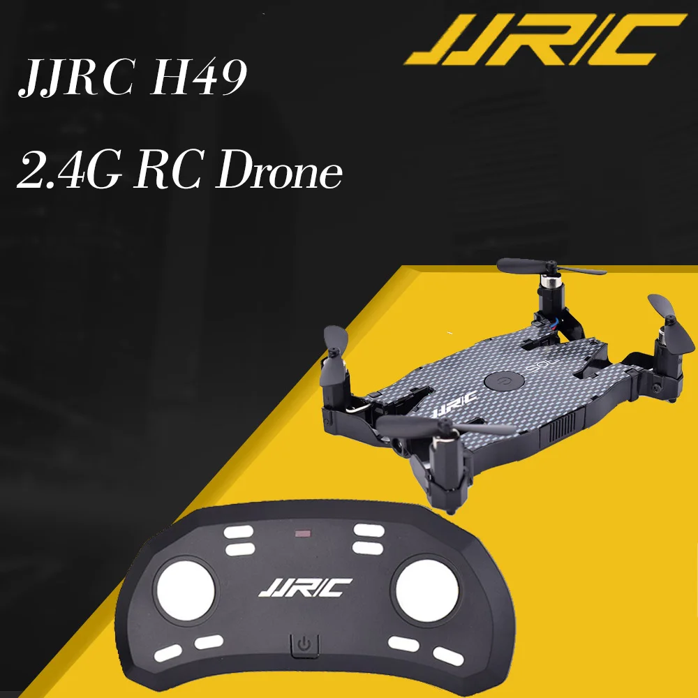 

JJRC H49 2.4GHz 720P HD Wifi FPV Live Video Camera Ultra Thin Foldable Mini Quadcopter Drone with Altitude Hold 360° Flips