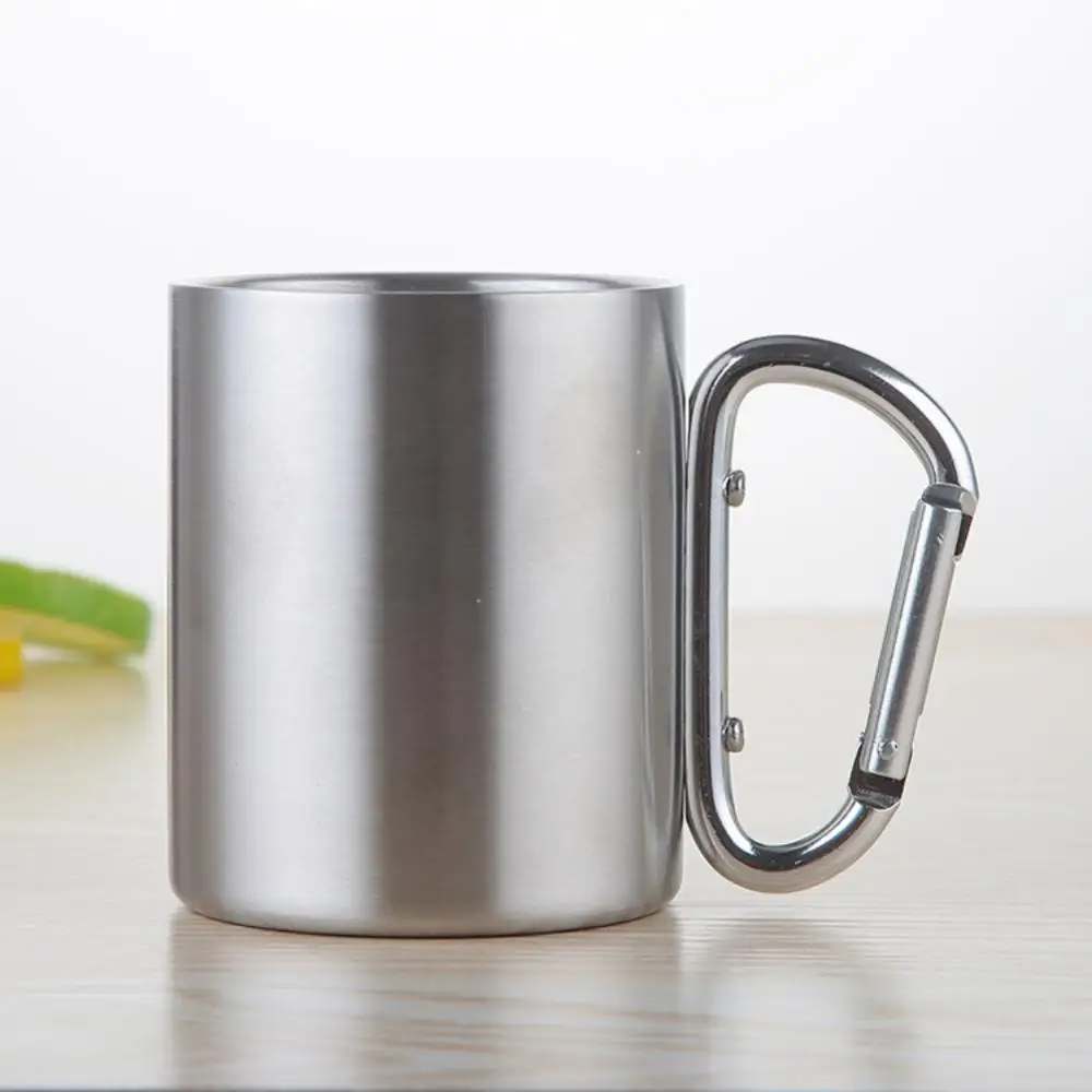 220ml 300ml 350ml 450ml Stainless Steel Cup Portable Camping Traveling Outdoor Cup Double Wall Mug With Carabiner Hook Handle
220ml 300ml 350ml 450ml Stainless Steel Cup Portable Camping Traveling Outdoor Cup Double Wall Mug With Carabiner Hook Handle