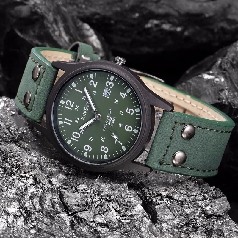 Men Watches relogio masculino Classic Men's Waterproof Date Leather Strap Sport Quartz Army Watch Men Cool montre homme
Men Watches relogio masculino Classic Men's Waterproof Date Leather Strap Sport Quartz Army Watch Men Cool montre homme