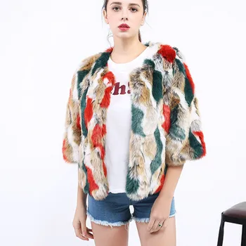 Winter Chic Camouflage Faux Rabbit Fur Coat Imitation Mink Fox Jacket mixed color Bomber Cardigan Outwear Summer 2018 Tops
Winter Chic Camouflage Faux Rabbit Fur Coat Imitation Mink Fox Jacket mixed color Bomber Cardigan Outwear Summer 2018 Tops