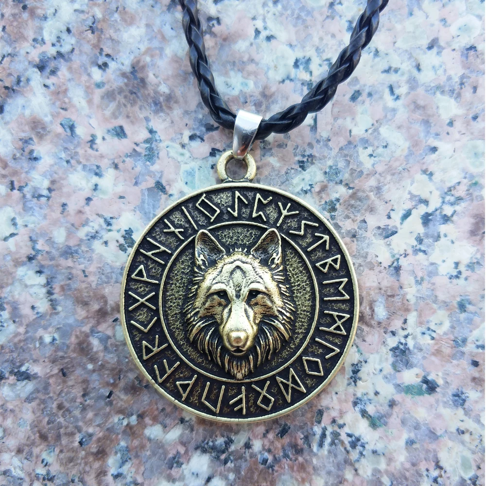 LANGHONG 10pcs Viking Necklace Norse Wolf Head Necklace Original Animal Jewelry Wolf Head hange Runes Necklace
LANGHONG 10pcs Viking Necklace Norse Wolf Head Necklace Original Animal Jewelry Wolf Head hange Runes Necklace