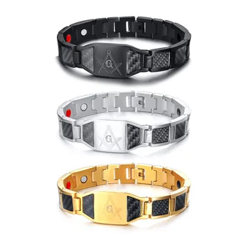 12*215mm Titanium Steel Freemasonry Masonic Magnet Germanium Hologram Health Bracelets for Men Casual Trendy Jewelry
12*215mm Titanium Steel Freemasonry Masonic Magnet Germanium Hologram Health Bracelets for Men Casual Trendy Jewelry