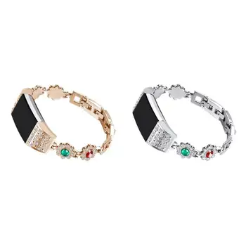 vanpower Zinc Alloy Crystal Flower Watch Band Loop Bangle Strap Replacement Wrist Watch Strap for Fitbit Charge 2 Smart Watch
vanpower Zinc Alloy Crystal Flower Watch Band Loop Bangle Strap Replacement Wrist Watch Strap for Fitbit Charge 2 Smart Watch