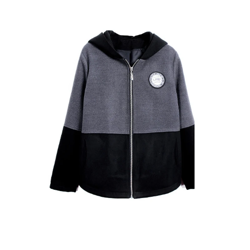 Casual Women's Short Hooded Woolen Coat 2018 Autumn Winter New Loose Large Size 4XL Zipper Female Patchwork Wool Jacket LQ323
Casual Women's Short Hooded Woolen Coat 2018 Autumn Winter New Loose Large Size 4XL Zipper Female Patchwork Wool Jacket LQ323