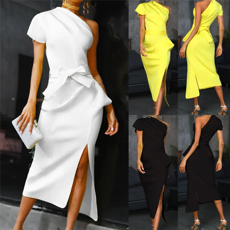 2019 New Elegant Women Modern Designed One Shoulder Bodycon Solid 3 Color Evening Party Pencil Midi Dress
2019 New Elegant Women Modern Designed One Shoulder Bodycon Solid 3 Color Evening Party Pencil Midi Dress