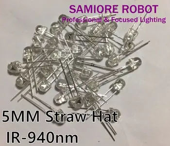 100pcs 5mm Infrared IR LED Straw Hat Light Emitting Diode Lamp 940nm 5 mm (Transparent Water Clear Lens Through Hole 940 nm)
100pcs 5mm Infrared IR LED Straw Hat Light Emitting Diode Lamp 940nm 5 mm (Transparent Water Clear Lens Through Hole 940 nm)