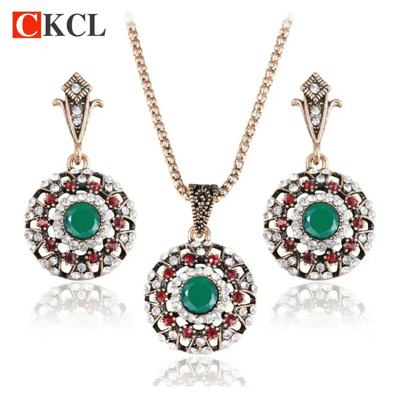 New Vintage Women Jewelry Sets Earring Pendant Necklaces Set Ethnic Resin Crystal Turkish Nigerian Jewelry Accessories
New Vintage Women Jewelry Sets Earring Pendant Necklaces Set Ethnic Resin Crystal Turkish Nigerian Jewelry Accessories