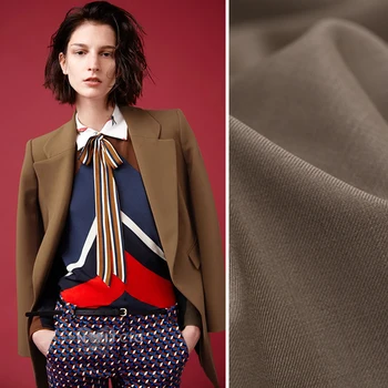 140CM Wide 320G/M Weight Coffee Color Thin Wool Polyester Fabric for Spring and Autumn Dress Shirt Jacket Suit DE494
140CM Wide 320G/M Weight Coffee Color Thin Wool Polyester Fabric for Spring and Autumn Dress Shirt Jacket Suit DE494