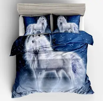 Horse Duvet Cover Set,Fantasy Galaxy White Horse for Boys and Girls, Bedroom Horse Decoration 3pcs Bedding Set
Horse Duvet Cover Set,Fantasy Galaxy White Horse for Boys and Girls, Bedroom Horse Decoration 3pcs Bedding Set