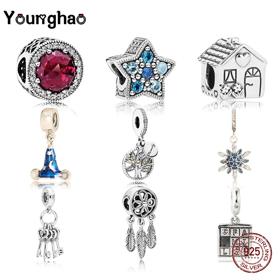 Younghao Jewelry Fit Pandora Charms Bracelet DIY Jewelry 925 Sterling Silver Feather Stars Love Key Letter Family Bead DIY Gifts
Younghao Jewelry Fit Pandora Charms Bracelet DIY Jewelry 925 Sterling Silver Feather Stars Love Key Letter Family Bead DIY Gifts