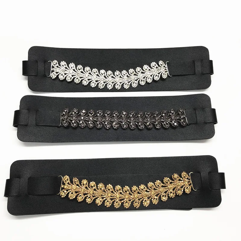 2018 Luxury Rhinestone Chain PU Waist Band Belt For Dress Accessories Wide Dress Belts Ladies Leather Cummerbund Girdle Belts
2018 Luxury Rhinestone Chain PU Waist Band Belt For Dress Accessories Wide Dress Belts Ladies Leather Cummerbund Girdle Belts