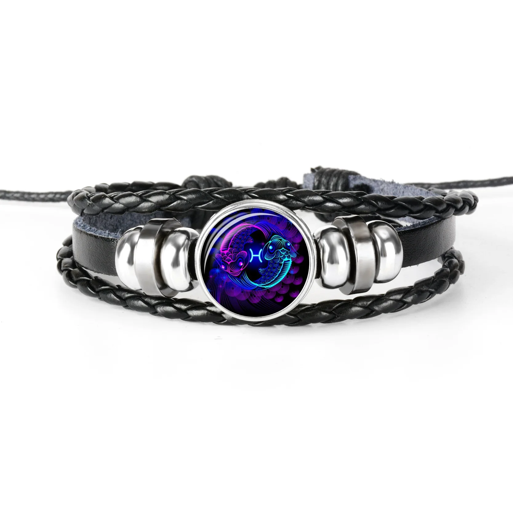 New Jewelry Punk Men Bracelet for Women Charm Bracelet 12 Constellation Zodiac Sign Black Braided Leather Bracelet Virgo Libra
New Jewelry Punk Men Bracelet for Women Charm Bracelet 12 Constellation Zodiac Sign Black Braided Leather Bracelet Virgo Libra