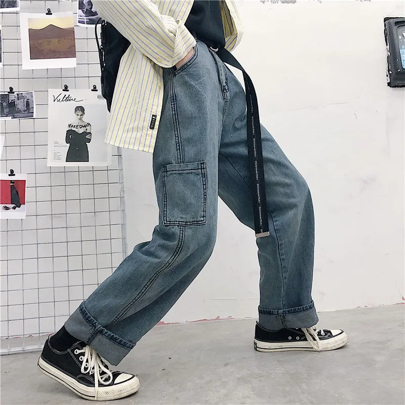 Patchwork Side Pocket Loose Straight Denim Pant Plus Size Oversize Baggy Jeans Streetwear Casual Korean Women Man Fashion Hiphop
Patchwork Side Pocket Loose Straight Denim Pant Plus Size Oversize Baggy Jeans Streetwear Casual Korean Women Man Fashion Hiphop