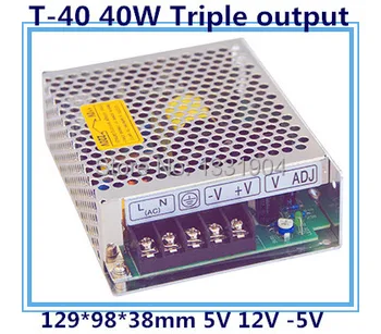 LED triple output switching power supply T-40 40W AC input, output voltage DC 5V 12V -5V transformer
LED triple output switching power supply T-40 40W AC input, output voltage DC 5V 12V -5V transformer