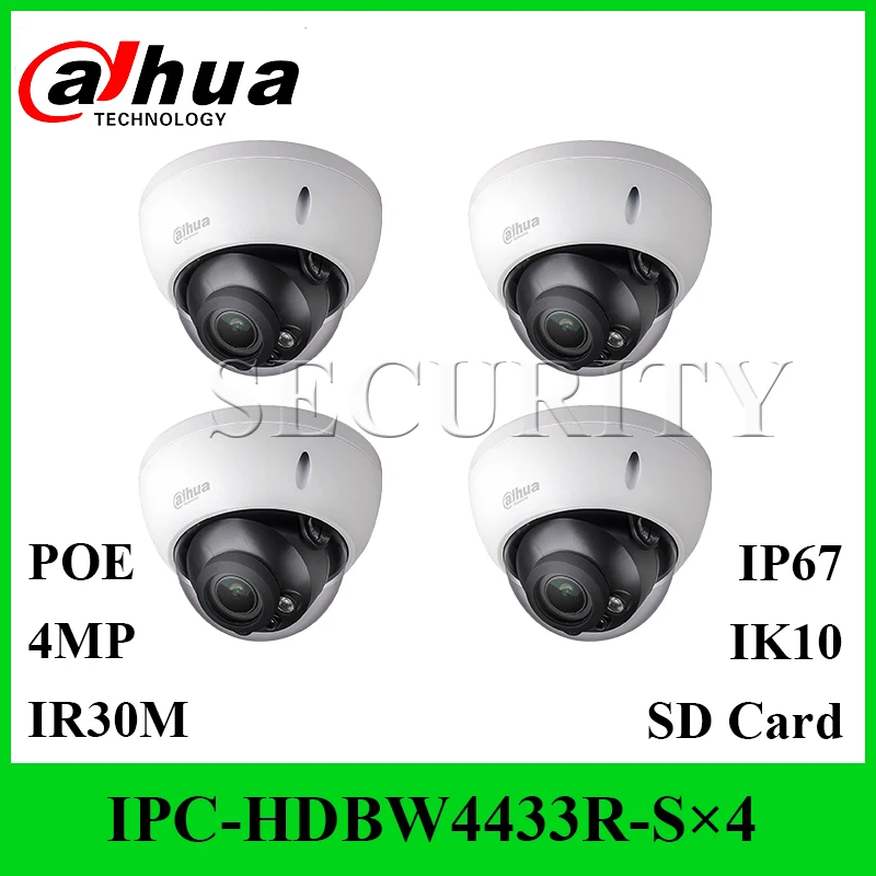 4 Pieces/Lot DHL SHIP Dahua IPC-HDBW4433R-S 4MP POE Fixed Dome CCTV Security IP Camera With SD Card Slot Replace HDBW4431R-S
4 Pieces/Lot DHL SHIP Dahua IPC-HDBW4433R-S 4MP POE Fixed Dome CCTV Security IP Camera With SD Card Slot Replace HDBW4431R-S
