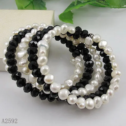 Unique Pearls jewellery Store 5rows Black Crystal Beads White Freshwater Pearl Bracelet Perfect Wedding Birthday Women Gift
Unique Pearls jewellery Store 5rows Black Crystal Beads White Freshwater Pearl Bracelet Perfect Wedding Birthday Women Gift