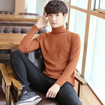 New winter sweaters, men's high necked collar, pure color, Korean head, fine knitted sweater, long sleeved men's clothing
New winter sweaters, men's high necked collar, pure color, Korean head, fine knitted sweater, long sleeved men's clothing
