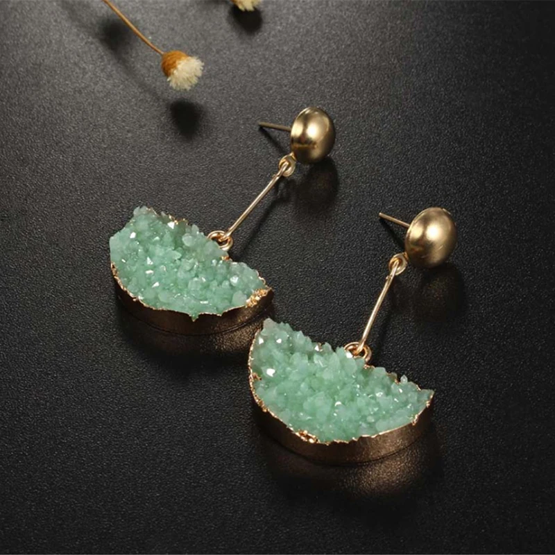 Fashion Personality Ear Jewelry Long Paragraph Semi-circular Resin Stone Earrings Ladies Handmade Jewelry
Fashion Personality Ear Jewelry Long Paragraph Semi-circular Resin Stone Earrings Ladies Handmade Jewelry