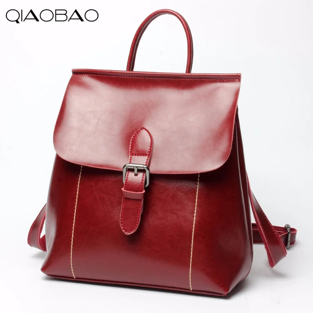 QIAOBAO Spring New Natural Cowhide leather bags shoulder bag Korean simple top layer of natural leather backpack
QIAOBAO Spring New Natural Cowhide leather bags shoulder bag Korean simple top layer of natural leather backpack